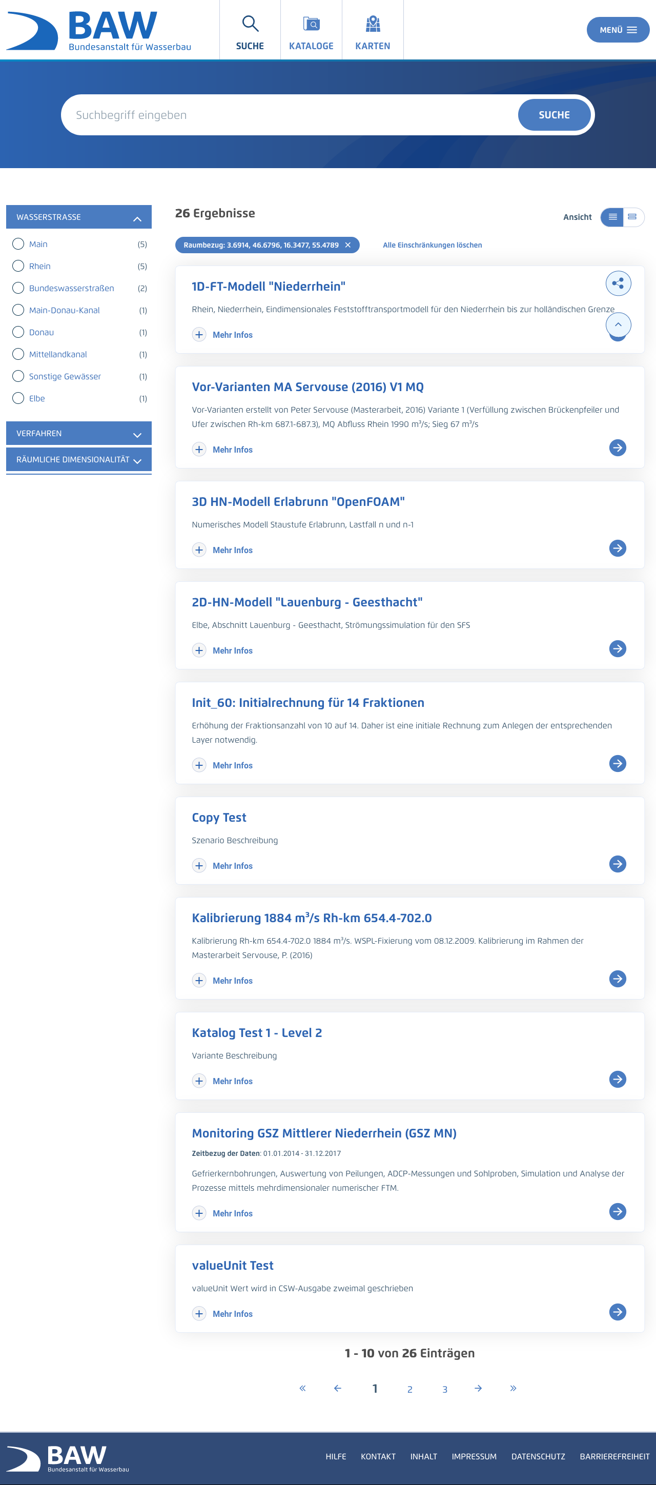 Erweitertes Layout für BAW DMQS Suche