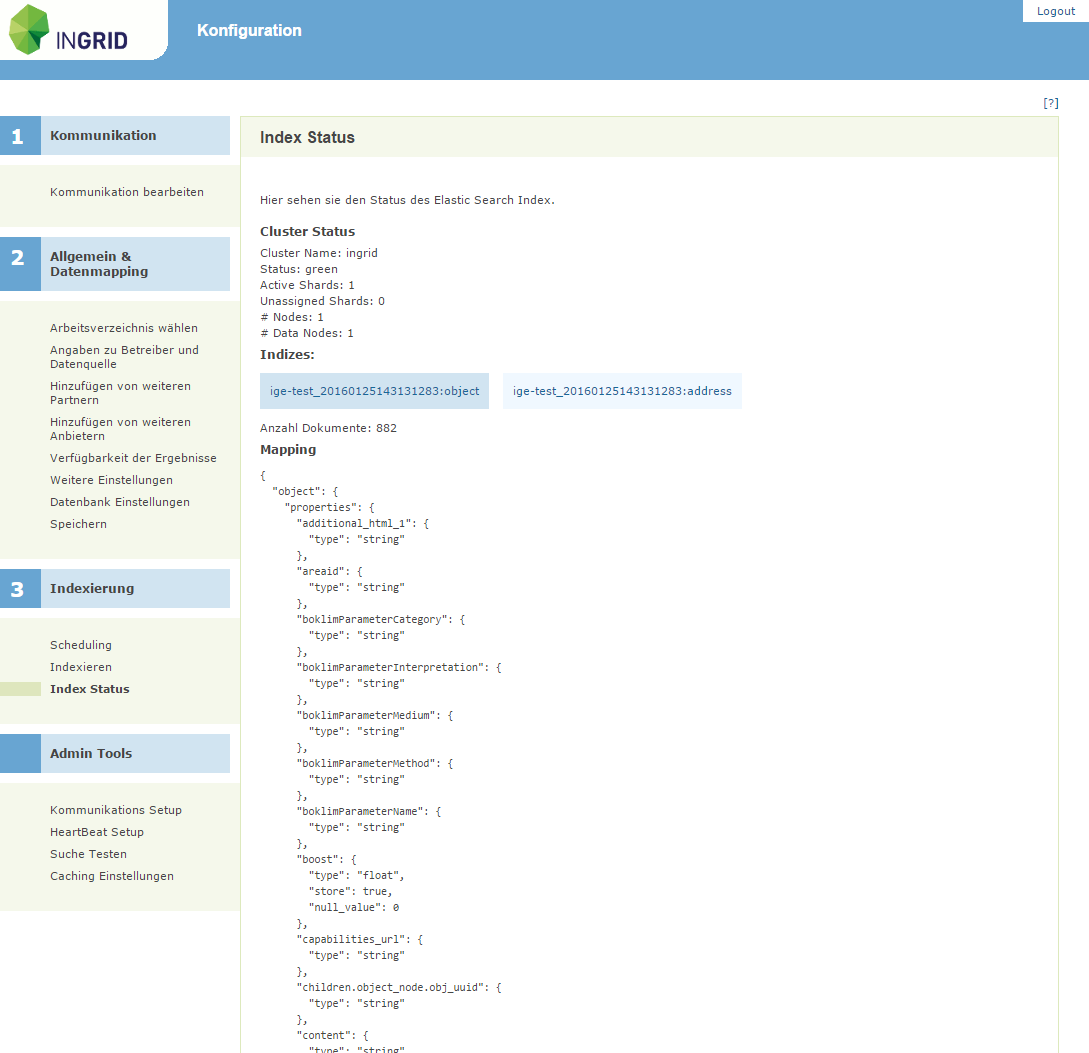 Index Status Index Status