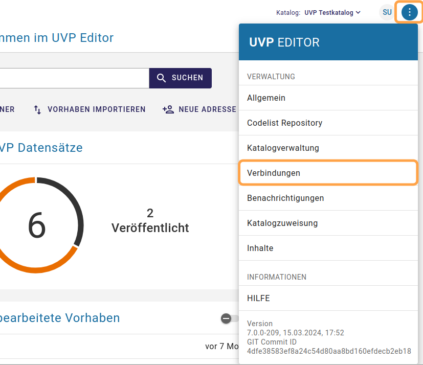 InGrid Editor: "Konfiguration der Verbindungen"