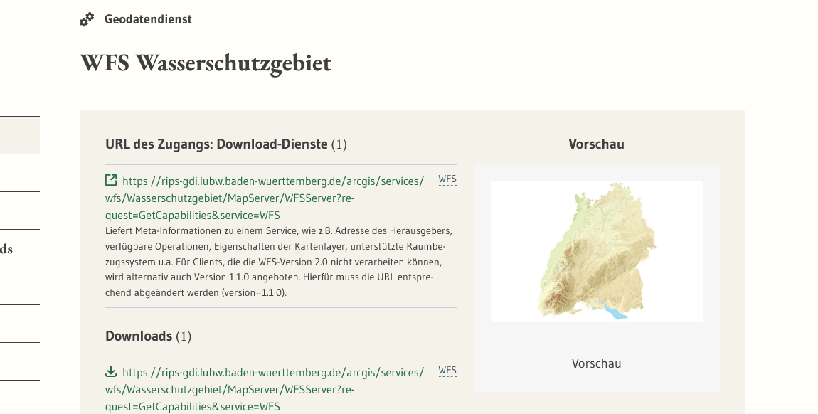 Portal: "Darstellungs- und Downloaddienste"
