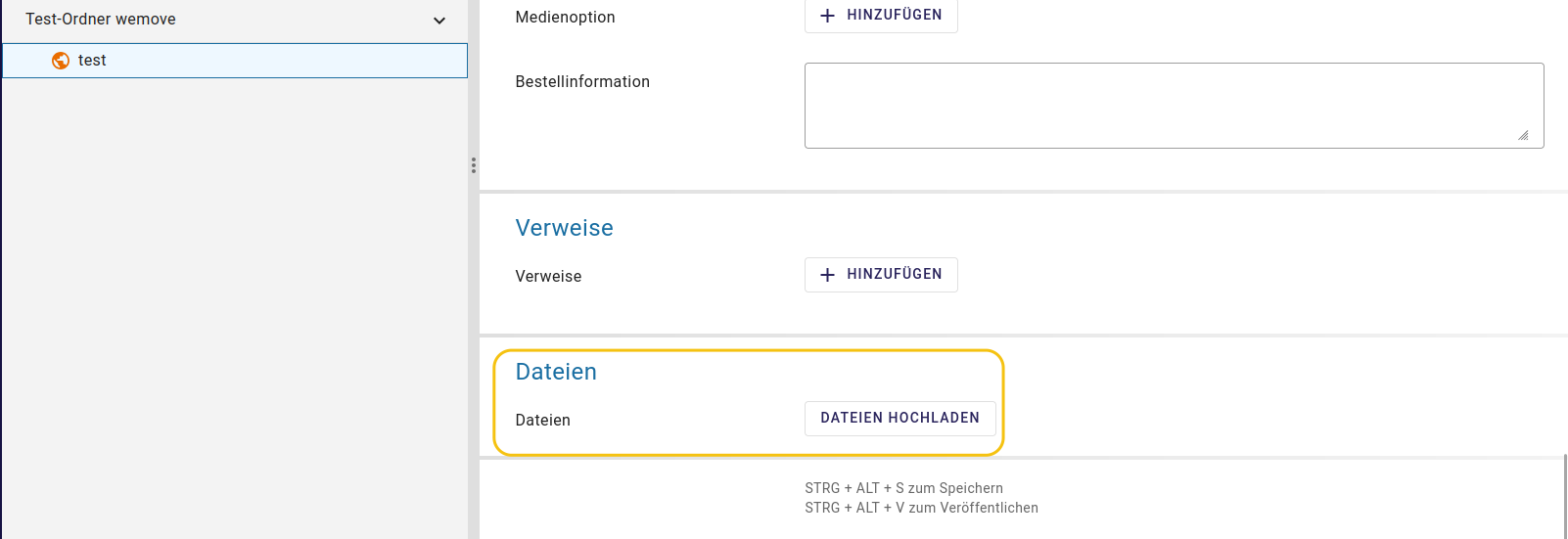Editor - Dateien: "Bereitstellen von Daten für alle Profile"
