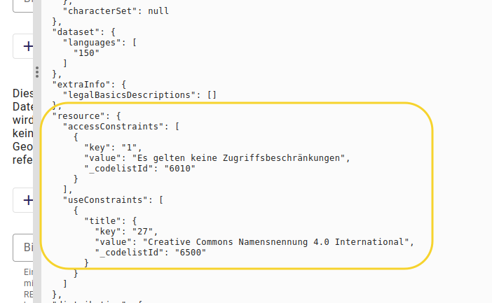 InGrid Editor: "JSON-View"